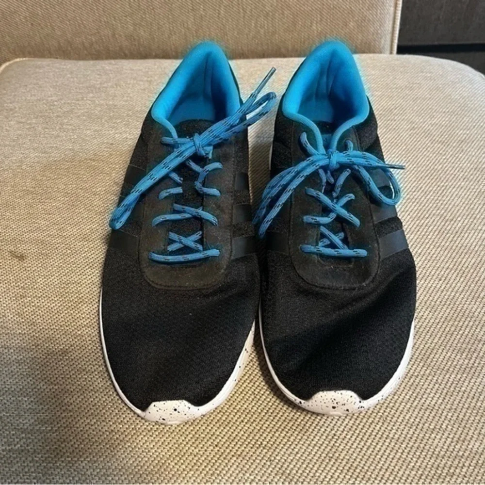 Adidas Neo Label Men’s Size 10 Black Blue Ortholite Running Sneakers